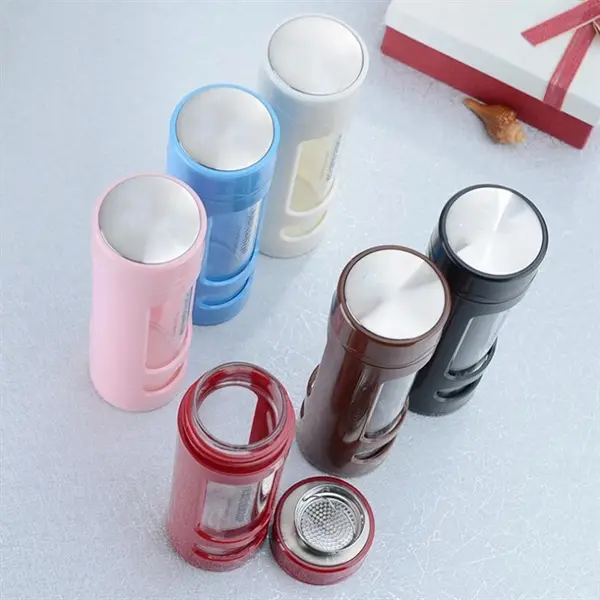 Premium Glass Water Bottle with Plastic Grip