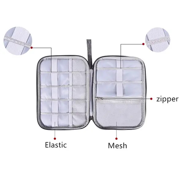 Electronics Accessories Storage Bag Portable for Tablet