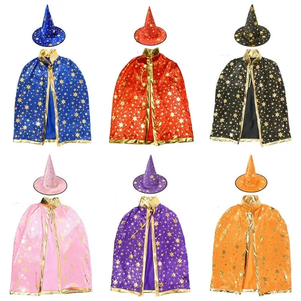 Children Witch Wizard Cloak With Hat