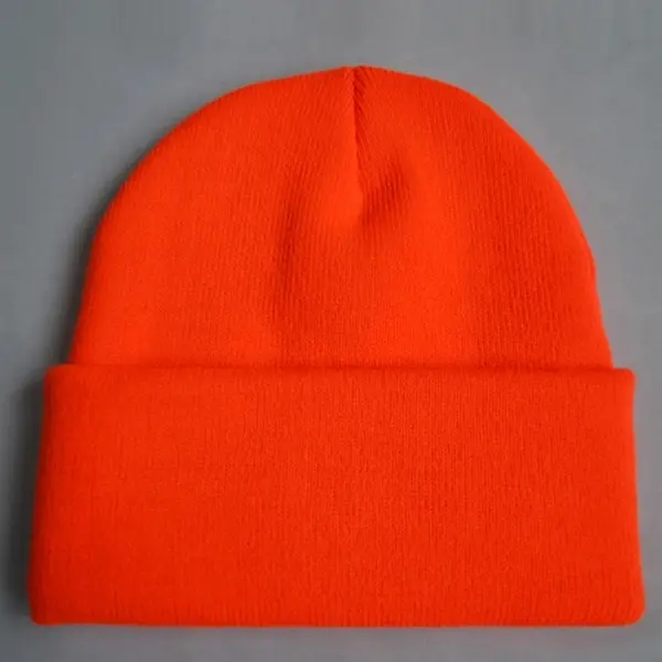 Custom Warm Winter Hats Acrylic Knit Cuff Beanie Cap