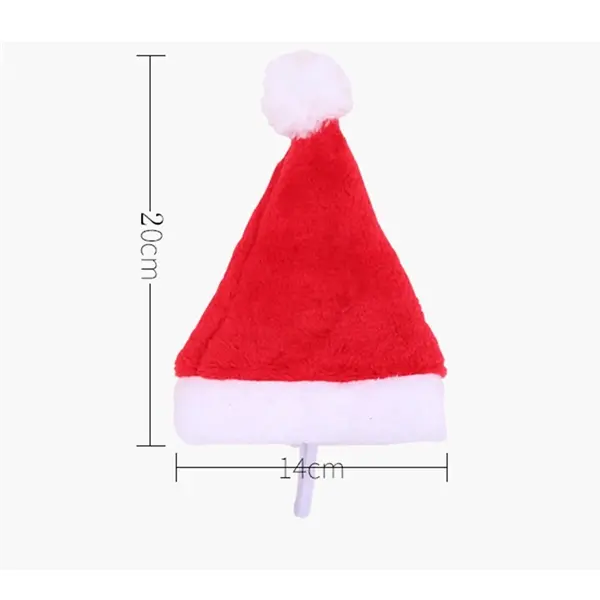 Plush Pet Christmas Hat For Cats and Small Dogs