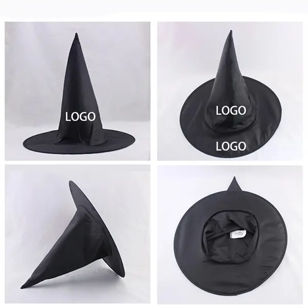Custom Black Halloween Witch Hat