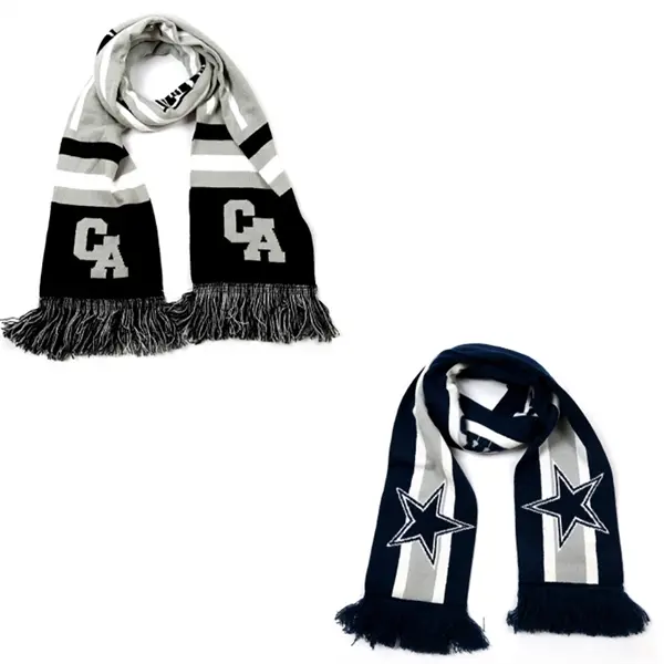 Knitted Stadium Scarf With Fringe