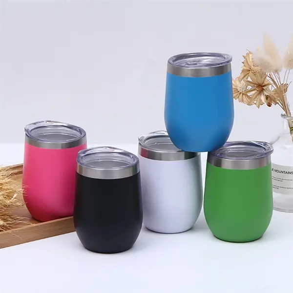 12oz Double Wall Eggshell Cup with Lid