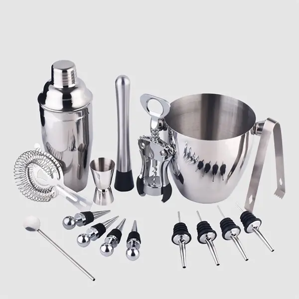 Stainless Steel Cocktail Shaker Set - 16 in one