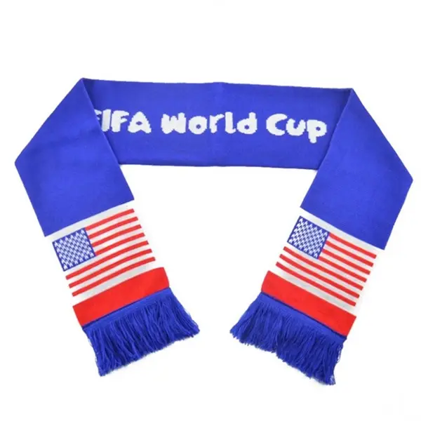 Customized Jacquard Knitted Scarf with Logos on Both Sides
