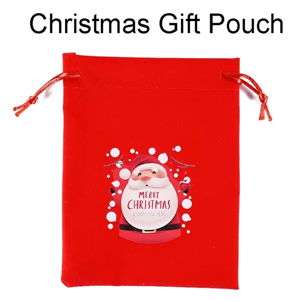 Christmas Drawstring Gift Pouch Bag