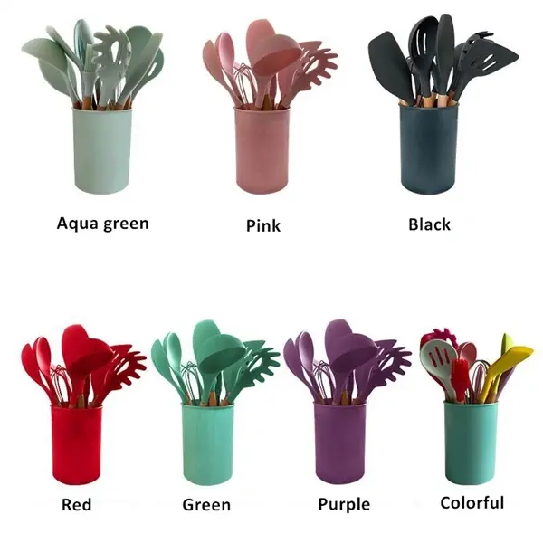 11 PCS Silicone Cooking Kitchen Utensils Set