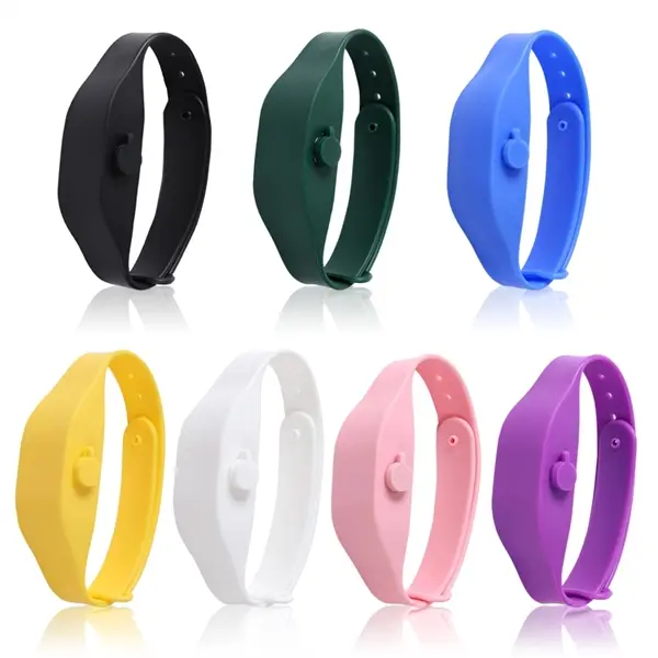 Refillable Hand Sanitizer Wristband With Squeeze Bottle