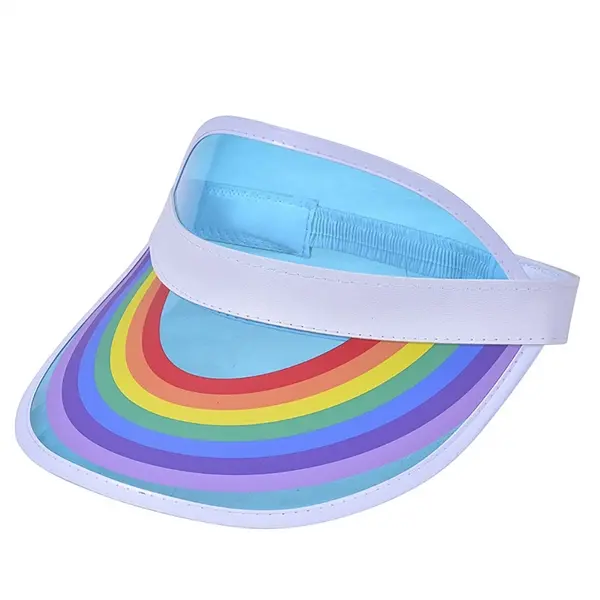 Rainbow PVC Sun Cap