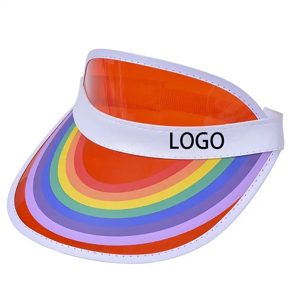 Rainbow PVC Sun Cap