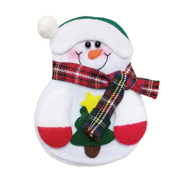 Santa Snowman Knives Forks Bag