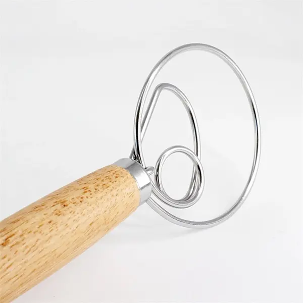 Wood Handle Dough Whisk