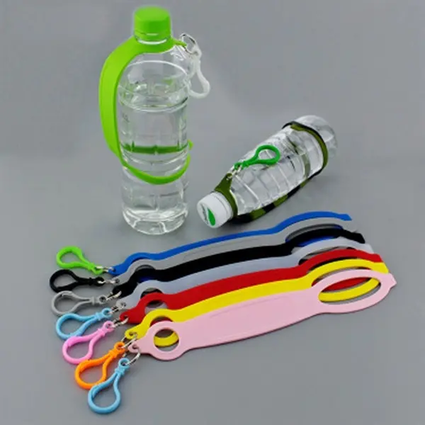 Silicone Water Bottle Carrier Strap with Buckle