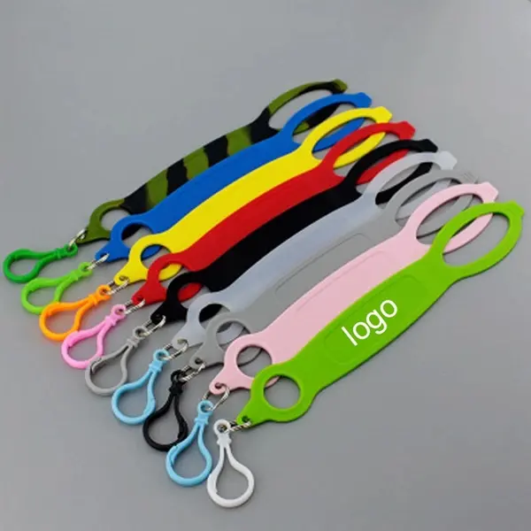 Silicone Water Bottle Carrier Strap with Buckle