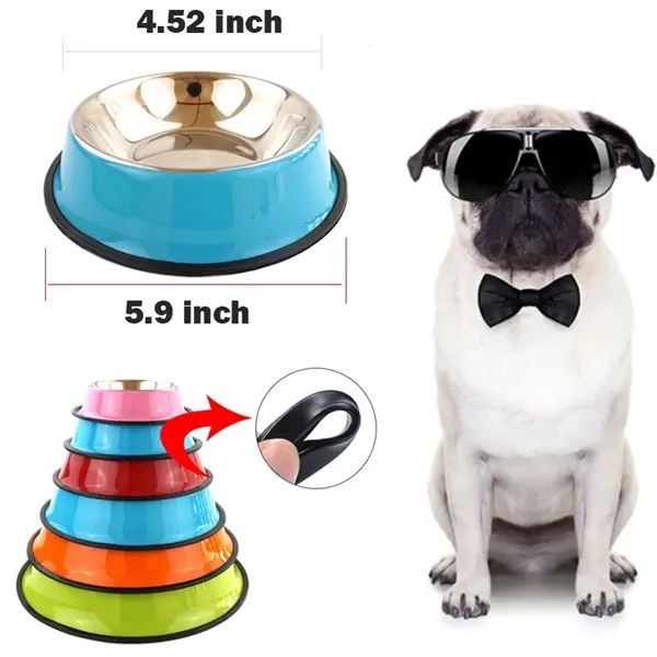 Stainless Steel Pet Bowl Non-Slip Bottom