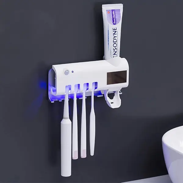 Toothbrush Holder Multifunctional Wall-Mounted 5 Slots