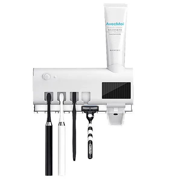 Toothbrush Holder Multifunctional Wall-Mounted 5 Slots