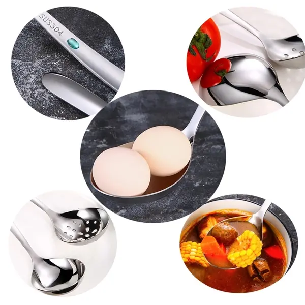 304 Stainless Steel 2 Pieces Spoon and Soup Ladle Set