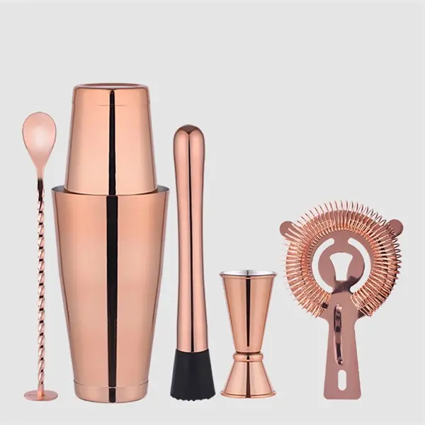5 Pieces Stainless Steel Cocktail Shaker