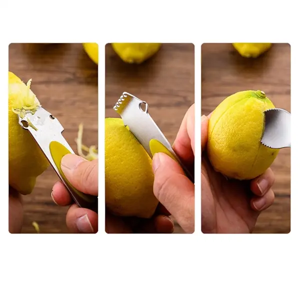 3In1 Peeler Stainless Steel Lemon Zester Grater Citrus Zeste