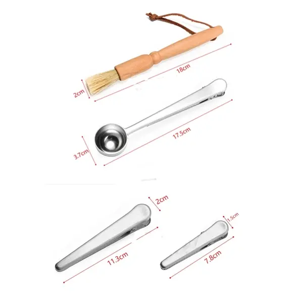 4 sets of coffee cleaning and storage tools
