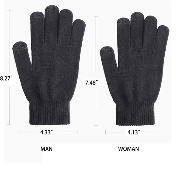 Custom Anti-Slip Touch Screen Knit Gloves