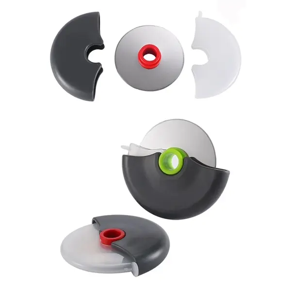 Pizza Cutter with Protective Plastic Blade Guard Cover