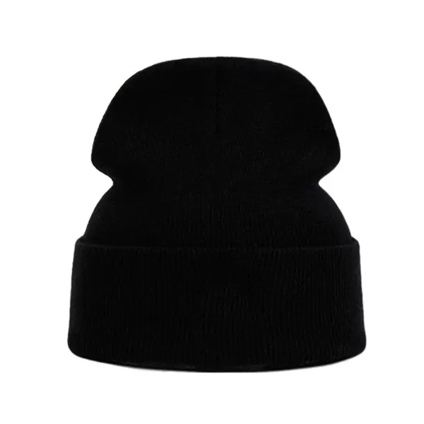 Personalized Acrylic Knit Beanie Hat with Cuffs