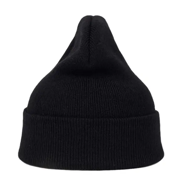 Branded Acrylic Knit Beanie Hat with Cuffs