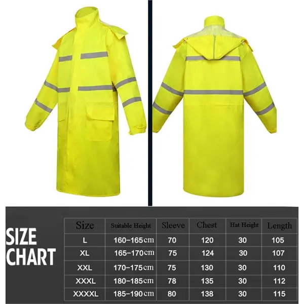 Yellow Reflective Raincoat Ponchos