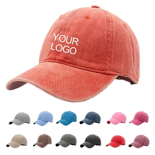 6 Panels Cotton Unconstructed Washed Baseball Cap