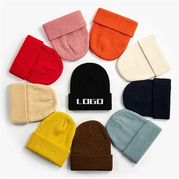 Fashionable Acrylic Embroidered Beanies