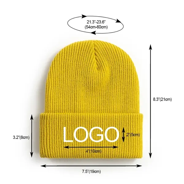 Fashionable Acrylic Embroidered Beanies