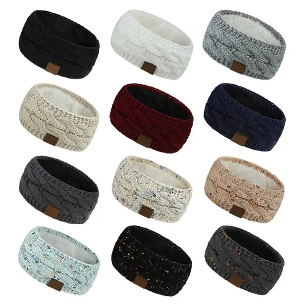 Acrylic yarn knitting hair band ribbon Headwrap ear muffs