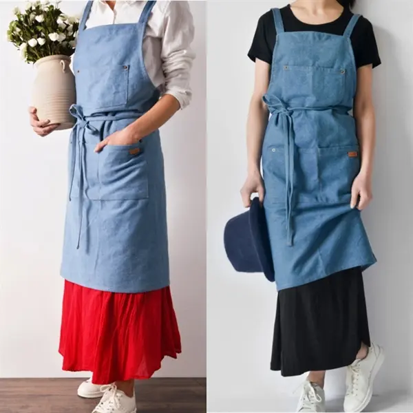 Durable multifunctional cotton denim apron for florists