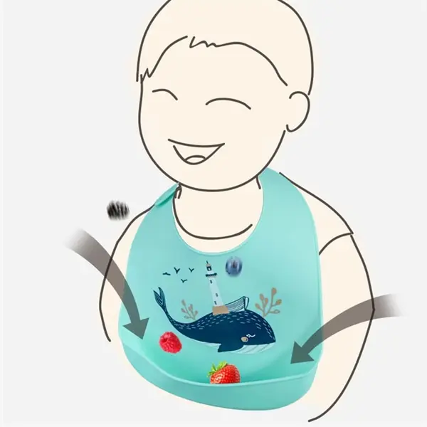 Silicone Baby Bibs Easily Wipe Clean Comfortable Soft