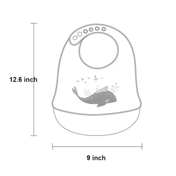 Silicone Baby Bibs Easily Wipe Clean Comfortable Soft