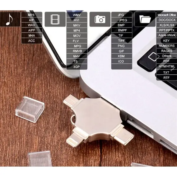 USB Flash Drive - 4 in 1 Memory Expansion Stick Thumb Drive