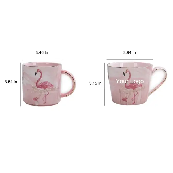 13 oz Marbling Mug with Handle ceramic cup