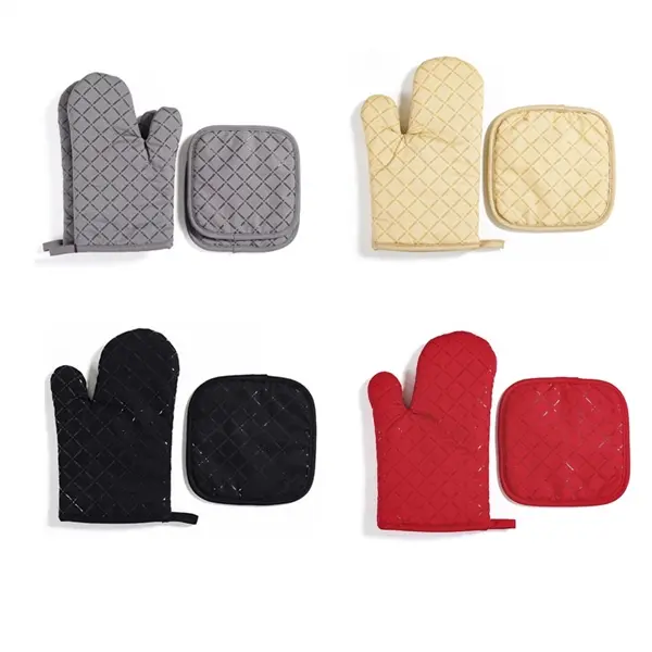 Microwave oven mitten cotton silicone gloves