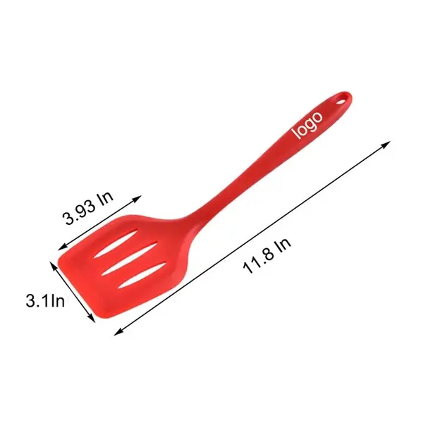 11.8'' silicone slotted frying spatulas
