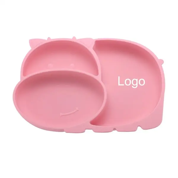 Non Slip Divided Suction Toddler Silicone Baby Dinner Plate