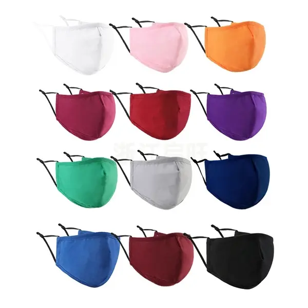 Reusable adult cloth dust face plain masks