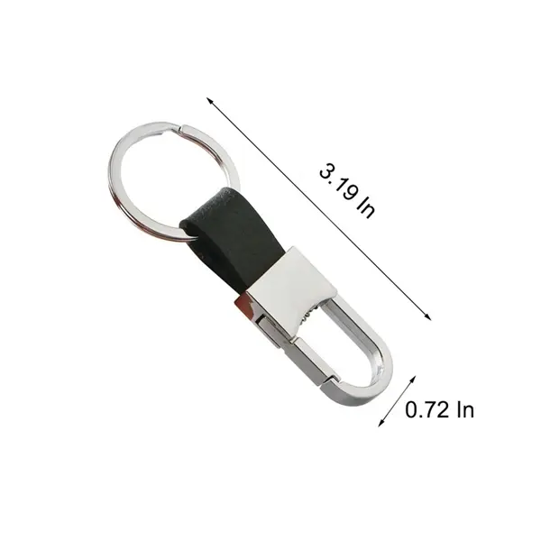 Alloy leather keychain key ring holder