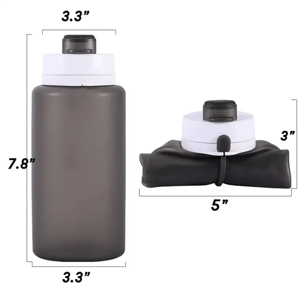 26oz Folding Water Bottle With Carabiner