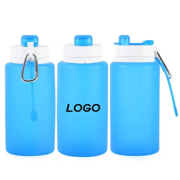 26oz Folding Water Bottle With Carabiner