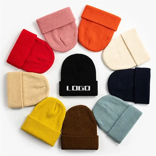 Knit Beanie Soft Warm Unisex Cuffed Hat
