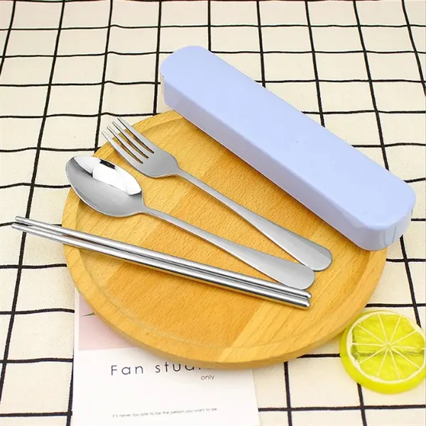 3 Piece Stainless Steel Travel Cutlery Set