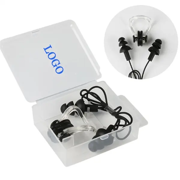 Swimming Wired Earplugs and Nose Clip Set
